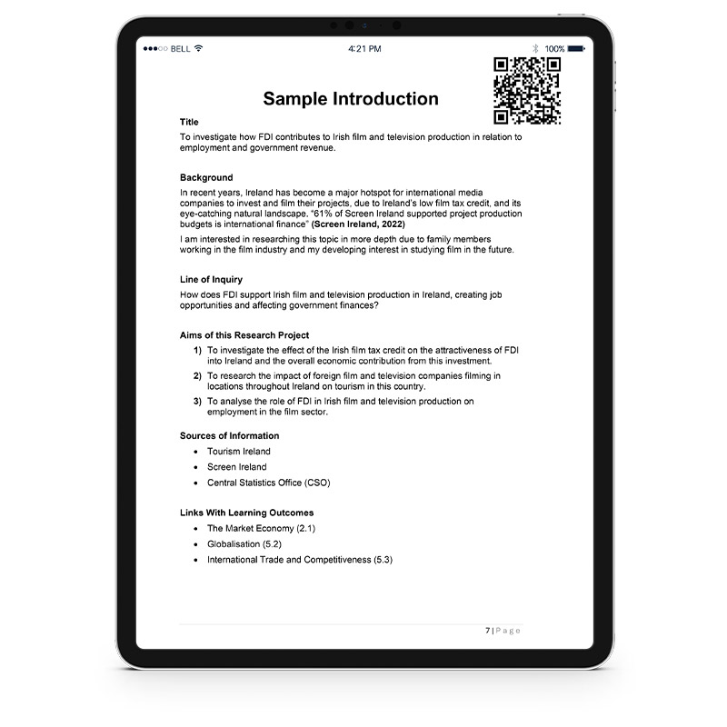 Vital Leaving Cert Guidebook Economics Research Project 2025 (eBook